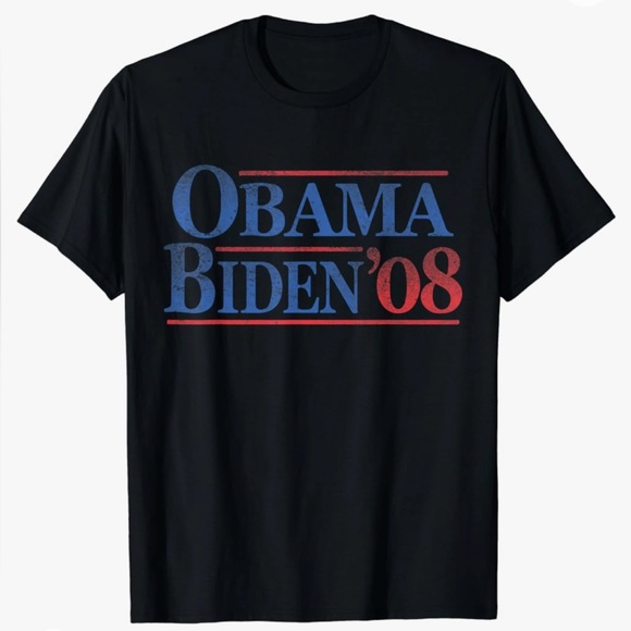 Retro distressed vintage Obama Biden 08 campaign T-Shirt - Picture 1 of 1